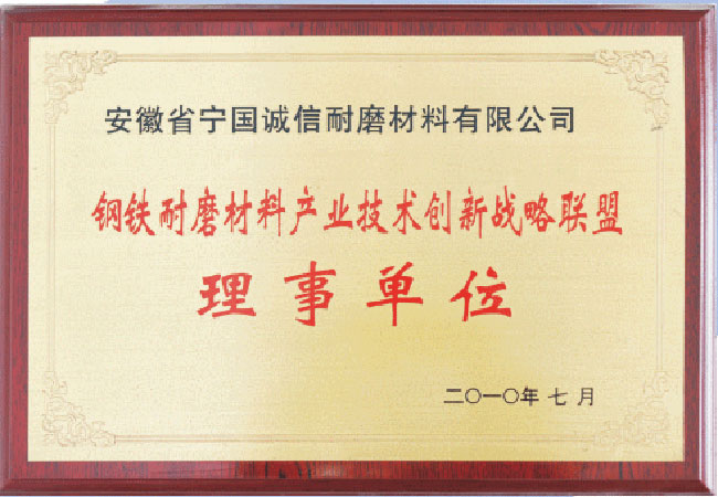 鋼鐵耐磨材料産業技術創新戰略聯盟理事單位